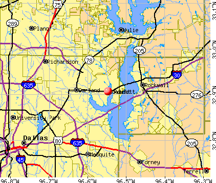 Rowlett, TX map