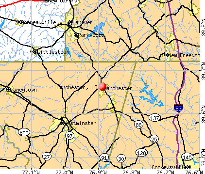 Manchester, MD map