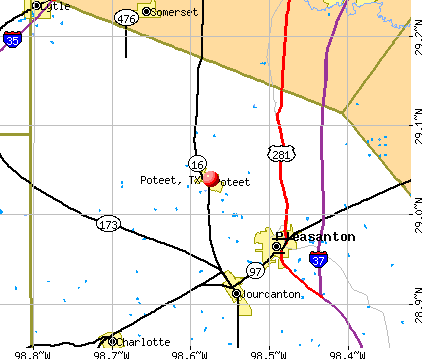 Poteet, TX map