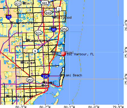 Bal Harbour, FL map