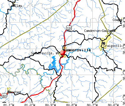 Summersville, WV map