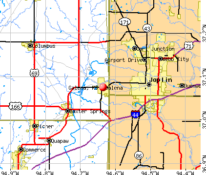 Galena, KS map