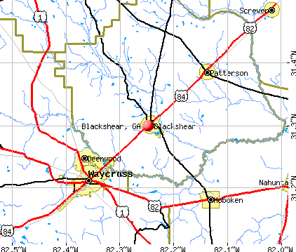 Blackshear, GA map