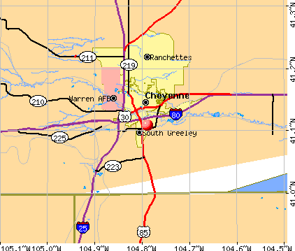 Fox Farm-College, WY map