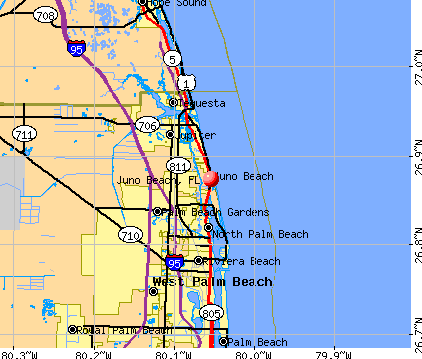 Juno Beach, FL map