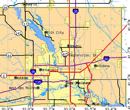 Saylorville, IA map
