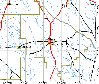 Alma, GA map