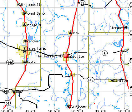 Ruleville, MS map