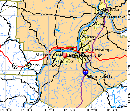 Blennerhassett, WV map