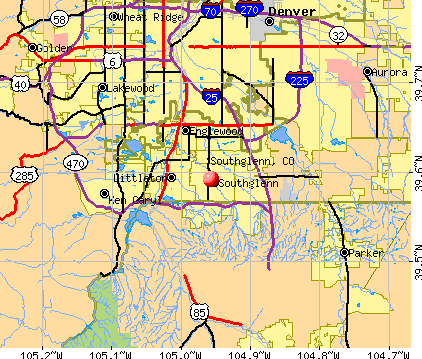 Southglenn, CO map
