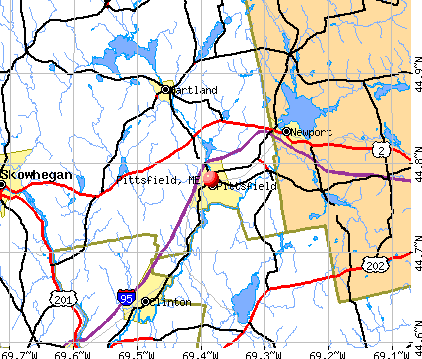 Pittsfield, ME map