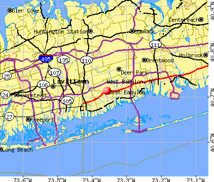 West Babylon, NY map