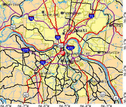 Covington, KY map