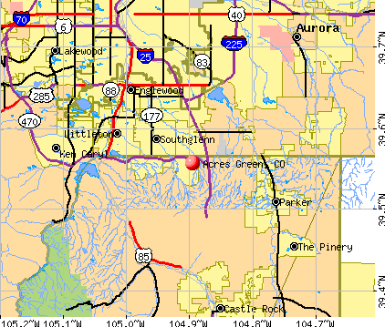Acres Green, CO map
