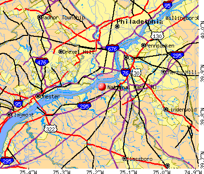 National Park, NJ map