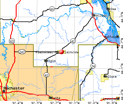 Plainview, MN map