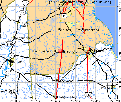 Harrington, DE map