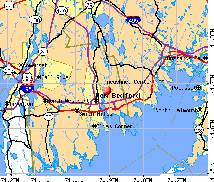 Acushnet Center, MA map