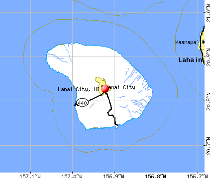 Lanai, HI map