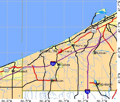 Girard, PA map