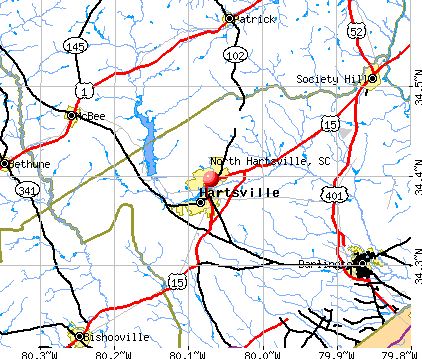 North Hartsville, SC map