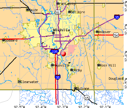 Oaklawn-Sunview, KS map