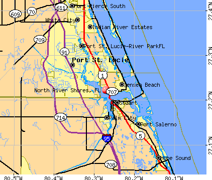 North River Shores, FL map