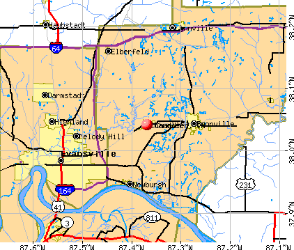 Chandler, IN map