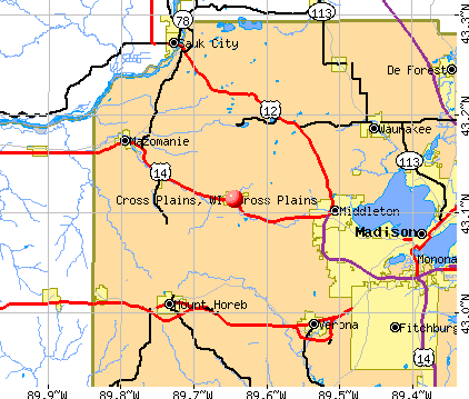 Cross Plains, WI map