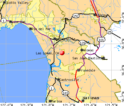 Las Lomas, CA map