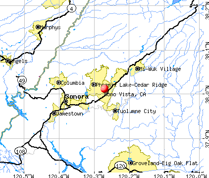 Mono Vista, CA map