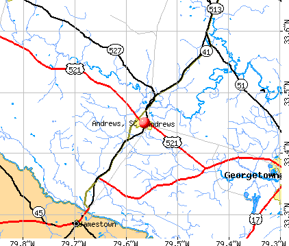 Andrews, SC map