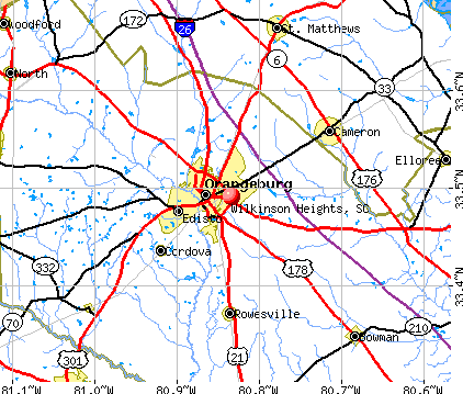 Wilkinson Heights, SC map