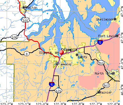 Olympia, WA map
