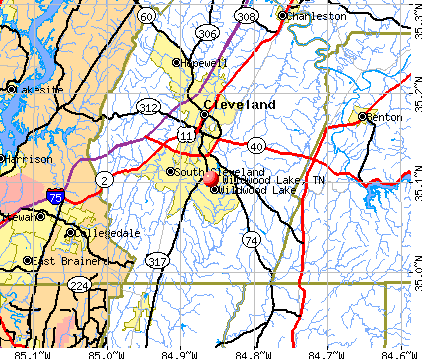 Wildwood Lake, TN map