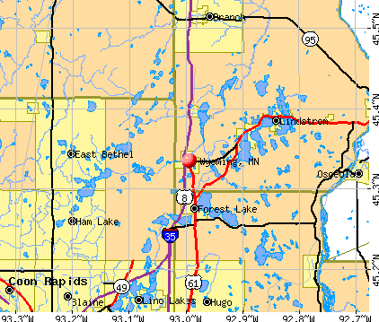 Wyoming, MN map