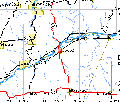 Boscobel, WI map