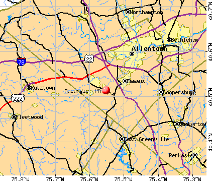 Macungie, PA map