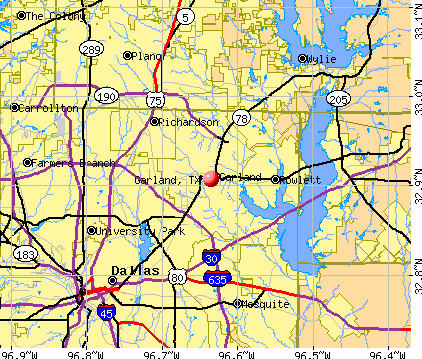 Garland, TX map