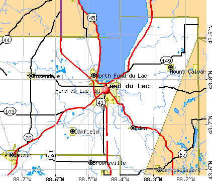 Fond du Lac, WI map