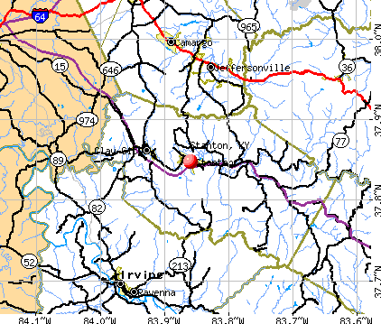 Stanton, KY map