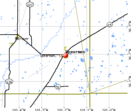 Spearman, TX map