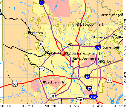 Balcones Heights, TX map