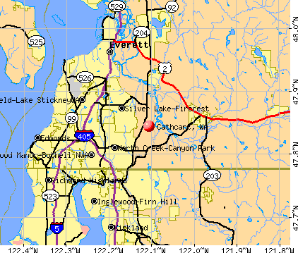 Cathcart, WA map