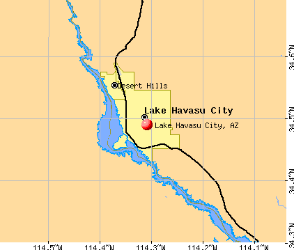 Lake Havasu City, AZ map