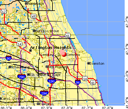 Glenview, IL map