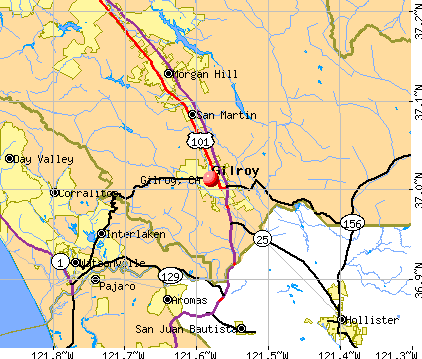 Gilroy, CA map