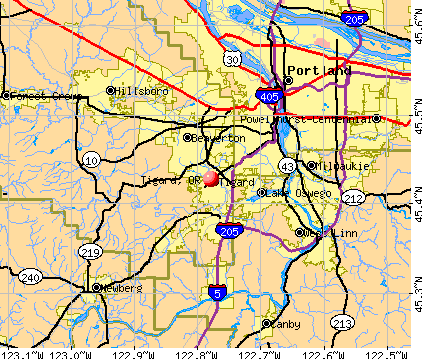 Tigard, OR map