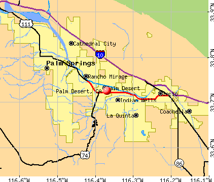 Palm Desert, CA map