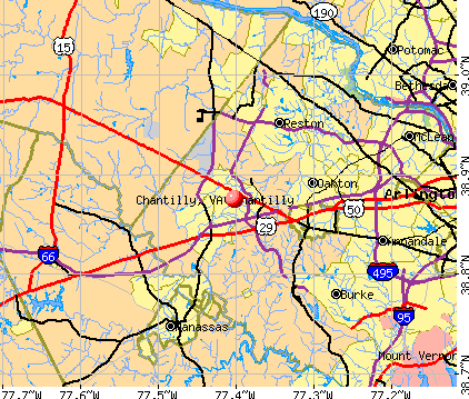 Chantilly, VA map